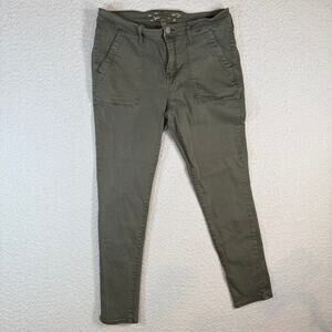 Seven7 womens utility ankle skinny olive size 12